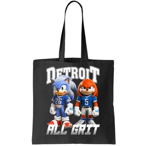 Detroit Sonic And Knuckles All Grit Football Tote Bag