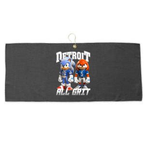 Detroit Sonic And Knuckles All Grit Football Large Microfiber Waffle Golf Towel