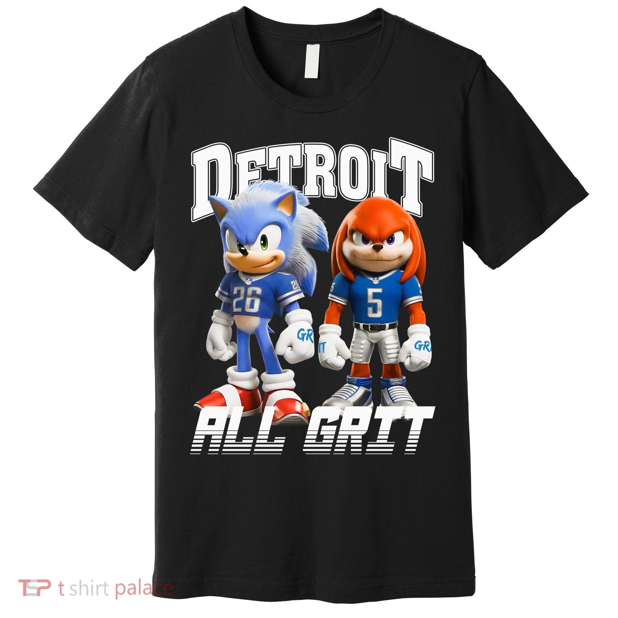Detroit Sonic And Knuckles All Grit Football Premium T-Shirt