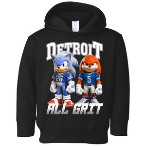 Detroit Sonic And Knuckles All Grit Football Toddler Hoodie