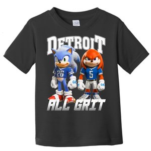 Detroit Sonic And Knuckles All Grit Football Toddler T-Shirt