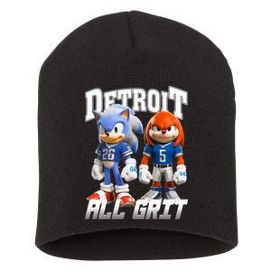 Detroit Sonic And Knuckles All Grit Football Short Acrylic Beanie