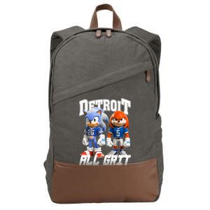 Detroit Sonic And Knuckles All Grit Football Cotton Canvas Backpack