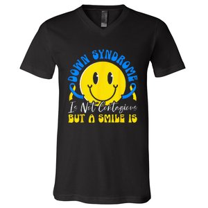 Down Syndrome Awareness Extra Chromosome Trisonomy 21 V-Neck T-Shirt