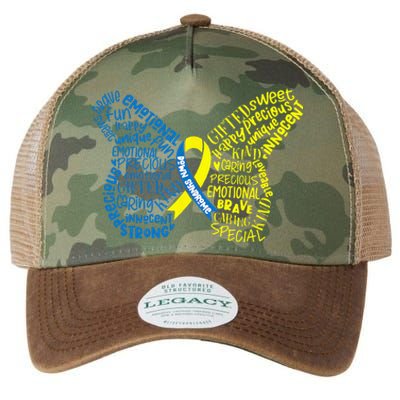 Down Syndrome Awareness Month Butterfly Word Cloud Legacy Tie Dye Trucker Hat