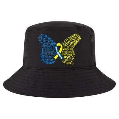 Down Syndrome Awareness Month Butterfly Word Cloud Cool Comfort Performance Bucket Hat