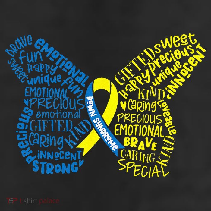 Down Syndrome Awareness Month Butterfly Word Cloud Cool Comfort Performance Bucket Hat
