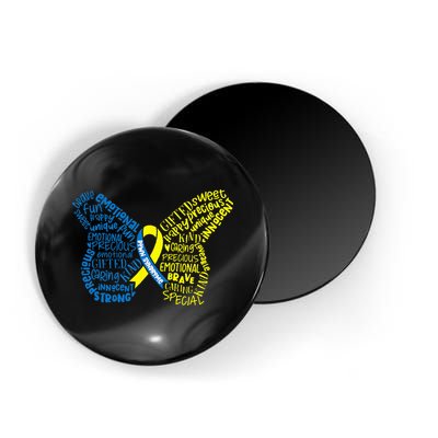 Down Syndrome Awareness Month Butterfly Word Cloud Magnet