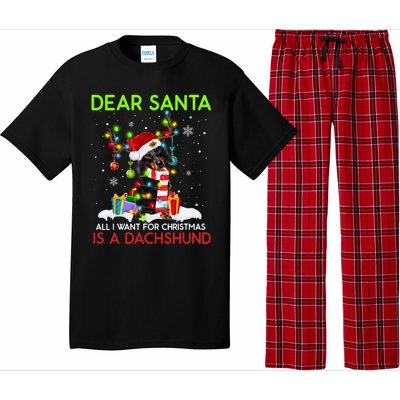 Dear Santa All I Want For Christmas Is A Dachshund Christmas Gift Pajama Set