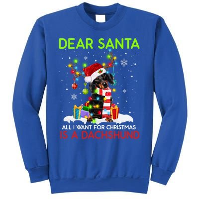 Dear Santa All I Want For Christmas Is A Dachshund Christmas Gift Sweatshirt