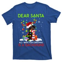 Dear Santa All I Want For Christmas Is A Dachshund Christmas Gift T-Shirt