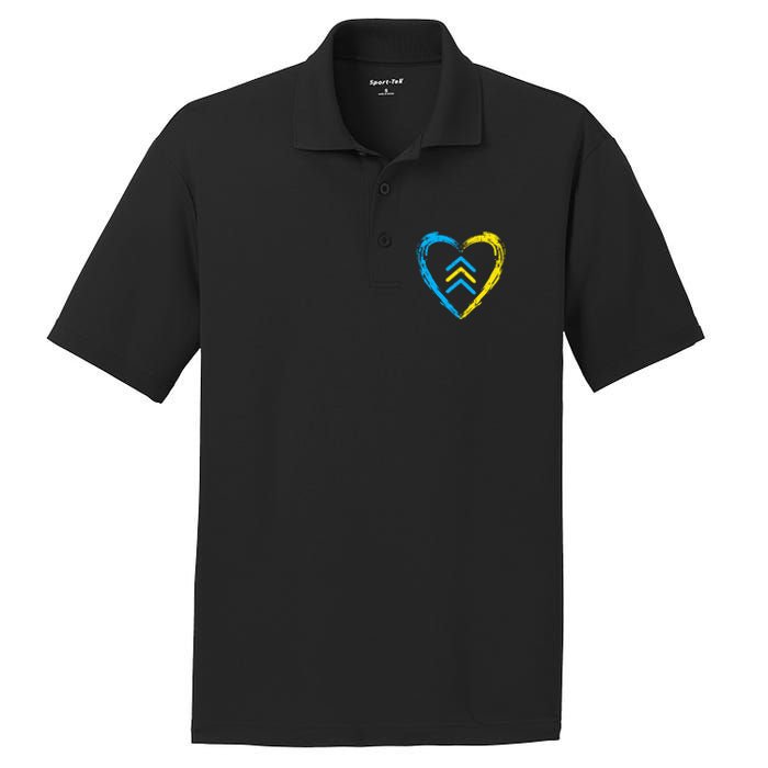 Down Syndrome Awareness Arrows Trisomy 21 T21 PosiCharge RacerMesh Polo