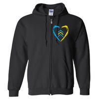 Down Syndrome Awareness Arrows Trisomy 21 T21 Full Zip Hoodie