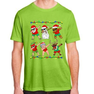 Dabbing Santa And Friends Christmas In July Xmas Adult ChromaSoft Performance T-Shirt