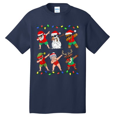 Dabbing Santa And Friends Christmas In July Xmas Tall T-Shirt