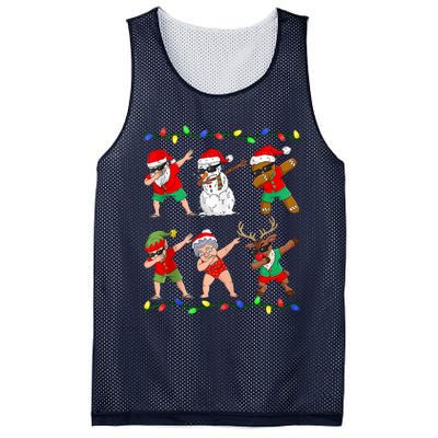 Dabbing Santa And Friends Christmas In July Xmas Mesh Reversible Basketball Jersey Tank