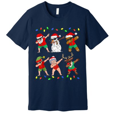 Dabbing Santa And Friends Christmas In July Xmas Premium T-Shirt