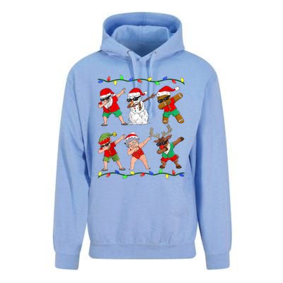 Dabbing Santa And Friends Christmas In July Xmas Unisex Surf Hoodie