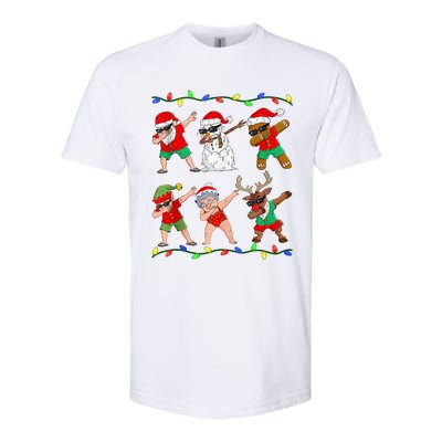 Dabbing Santa And Friends Christmas In July Xmas Softstyle CVC T-Shirt