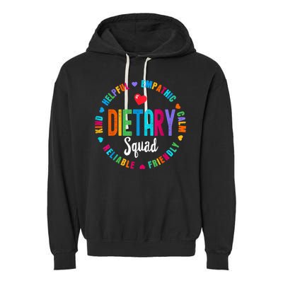 Dietary SQUAD Appreciation Week Healthcare Dietitian Squad Garment-Dyed Fleece Hoodie