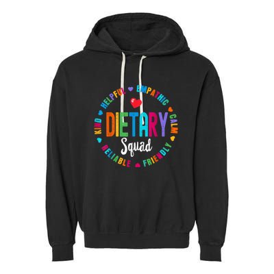 Dietary SQUAD Appreciation Week Healthcare Dietitian Squad Garment-Dyed Fleece Hoodie