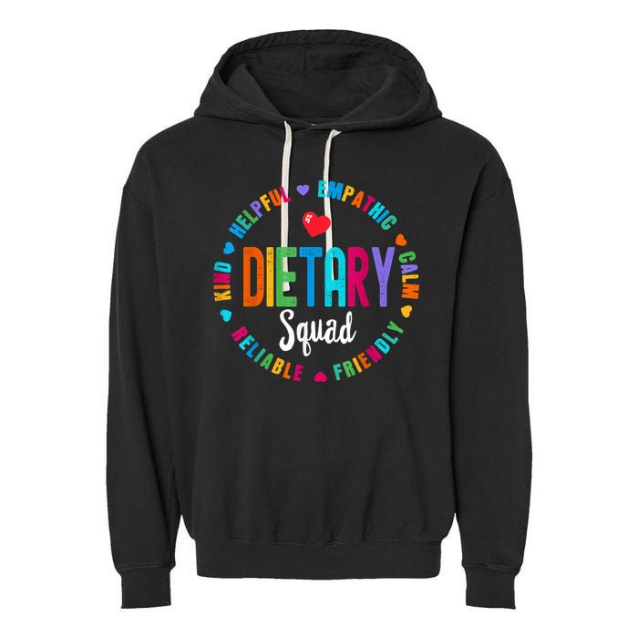 Dietary SQUAD Appreciation Week Healthcare Dietitian Squad Garment-Dyed Fleece Hoodie