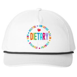 Dietary SQUAD Appreciation Week Healthcare Dietitian Squad Snapback Five-Panel Rope Hat