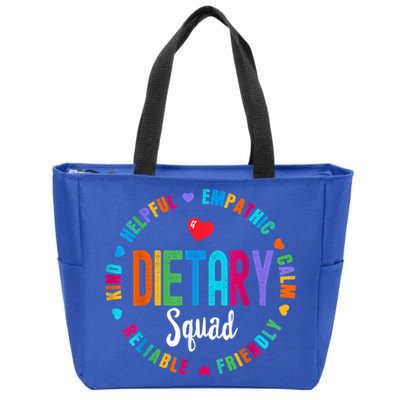 Dietary SQUAD Appreciation Week Healthcare Dietitian Squad Zip Tote Bag