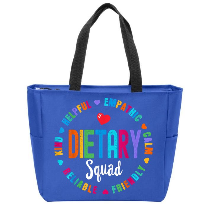 Dietary SQUAD Appreciation Week Healthcare Dietitian Squad Zip Tote Bag