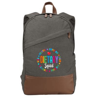 Dietary SQUAD Appreciation Week Healthcare Dietitian Squad Cotton Canvas Backpack