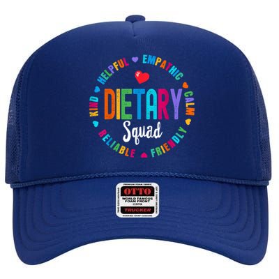 Dietary SQUAD Appreciation Week Healthcare Dietitian Squad High Crown Mesh Back Trucker Hat