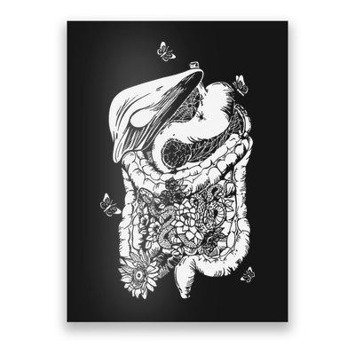 Digestive System Anatomy Flower GI Nurse Gastroenterology Poster