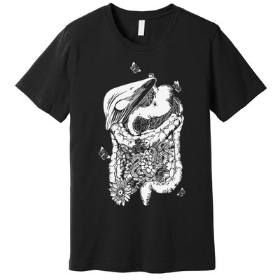 Digestive System Anatomy Flower GI Nurse Gastroenterology Premium T-Shirt