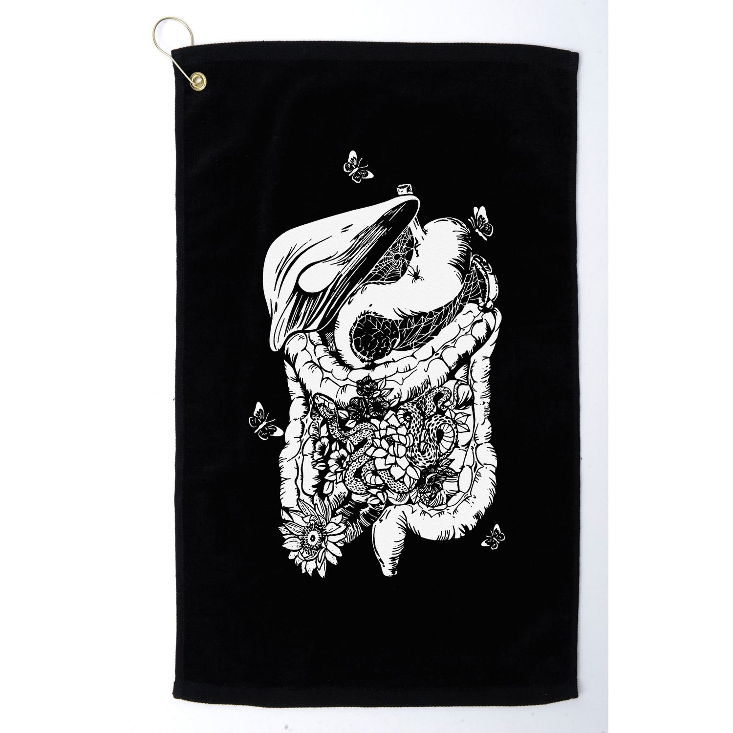 Digestive System Anatomy Flower GI Nurse Gastroenterology Golf Towel
