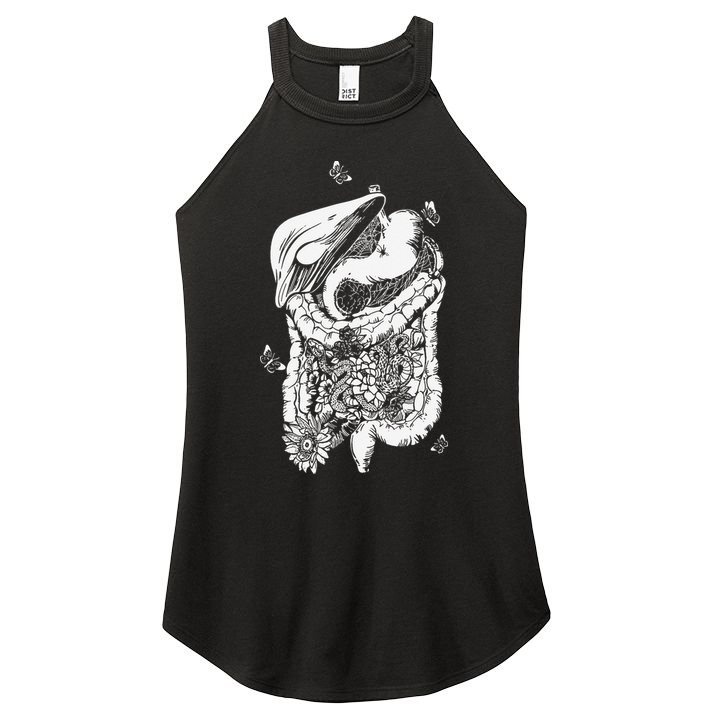 Digestive System Anatomy Flower GI Nurse Gastroenterology Women's Perfect Tri Rocker Tank