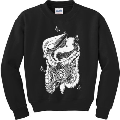Digestive System Anatomy Flower GI Nurse Gastroenterology Kids Sweatshirt