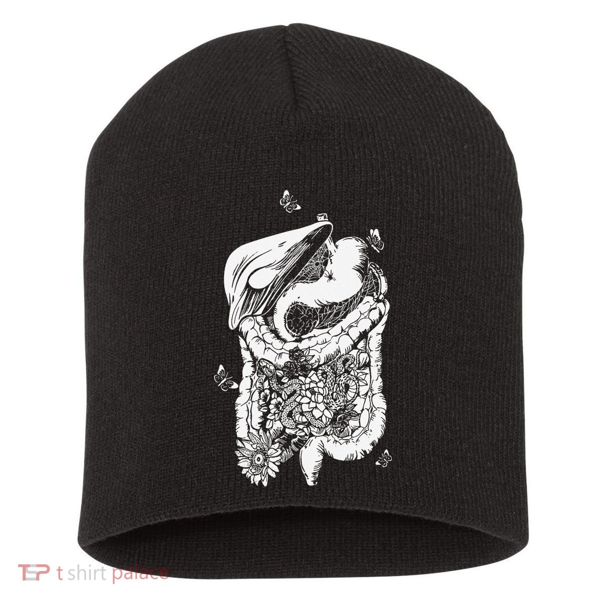 Digestive System Anatomy Flower GI Nurse Gastroenterology Short Acrylic Beanie
