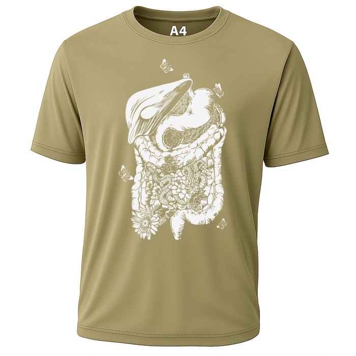 Digestive System Anatomy Flower GI Nurse Gastroenterology Cooling Performance Crew T-Shirt