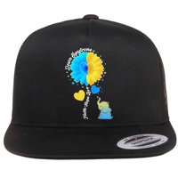 Down Syndrome Awareness Faith Hope Love Flower Elephant Flatbill Hat