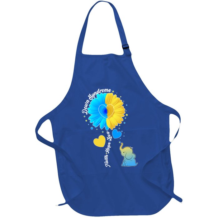 Down Syndrome Awareness Faith Hope Love Flower Elephant Apron