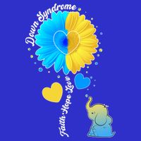 Down Syndrome Awareness Faith Hope Love Flower Elephant Apron