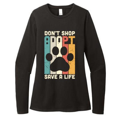 Don't Shop Adopt Save A Life Gift Dog And Cat Rescue Gift Womens CVC Long Sleeve Shirt