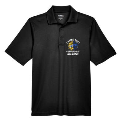 Down Syndrome Awareness For Trisomy 21 Flower Men's Origin Performance Pique Polo