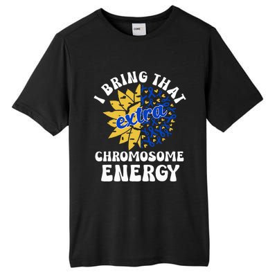 Down Syndrome Awareness For Trisomy 21 Flower Tall Fusion ChromaSoft Performance T-Shirt