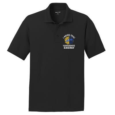 Down Syndrome Awareness For Trisomy 21 Flower PosiCharge RacerMesh Polo