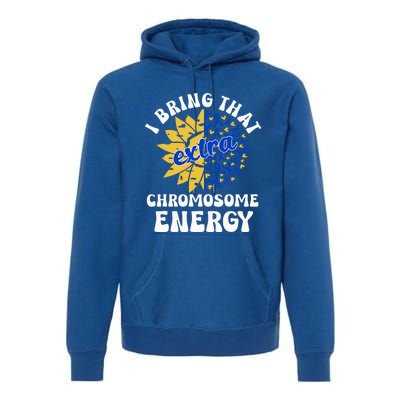 Down Syndrome Awareness For Trisomy 21 Flower Premium Hoodie