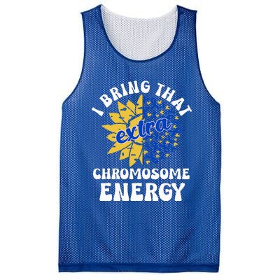 Down Syndrome Awareness For Trisomy 21 Flower Mesh Reversible Basketball Jersey Tank