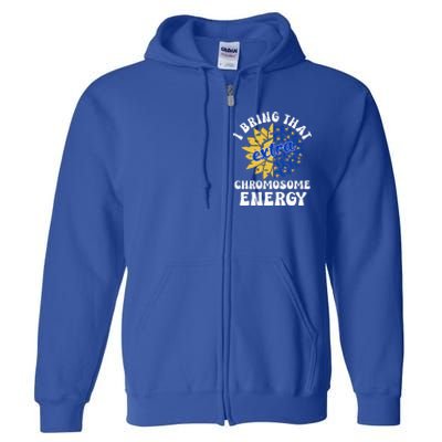 Down Syndrome Awareness For Trisomy 21 Flower Full Zip Hoodie