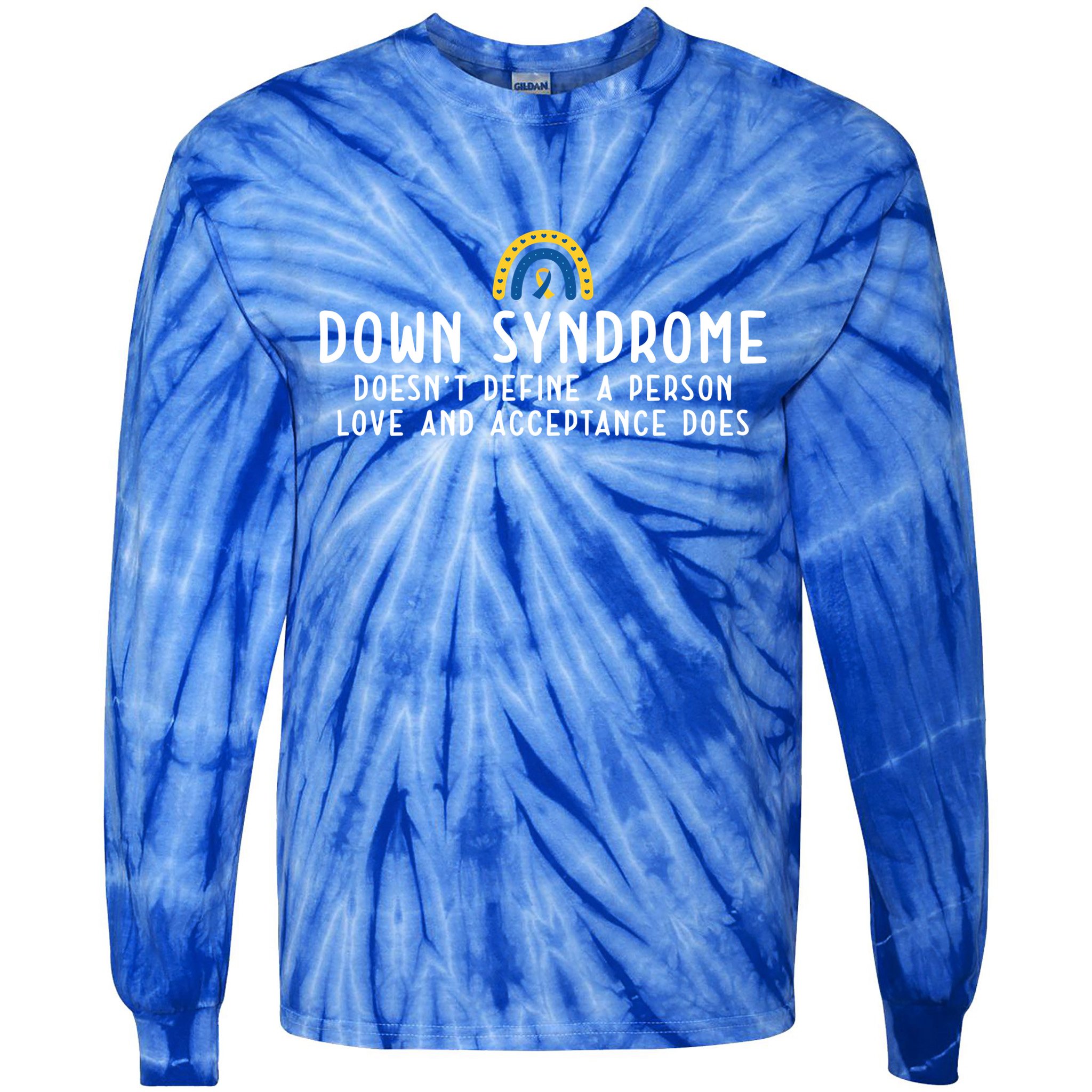 Down Syndrome Awareness Tie-Dye Long Sleeve Shirt