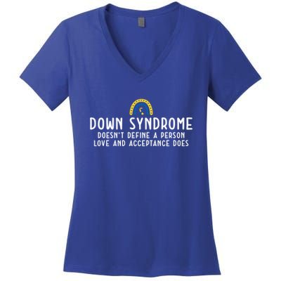 Down Syndrome Awareness Women's V-Neck T-Shirt